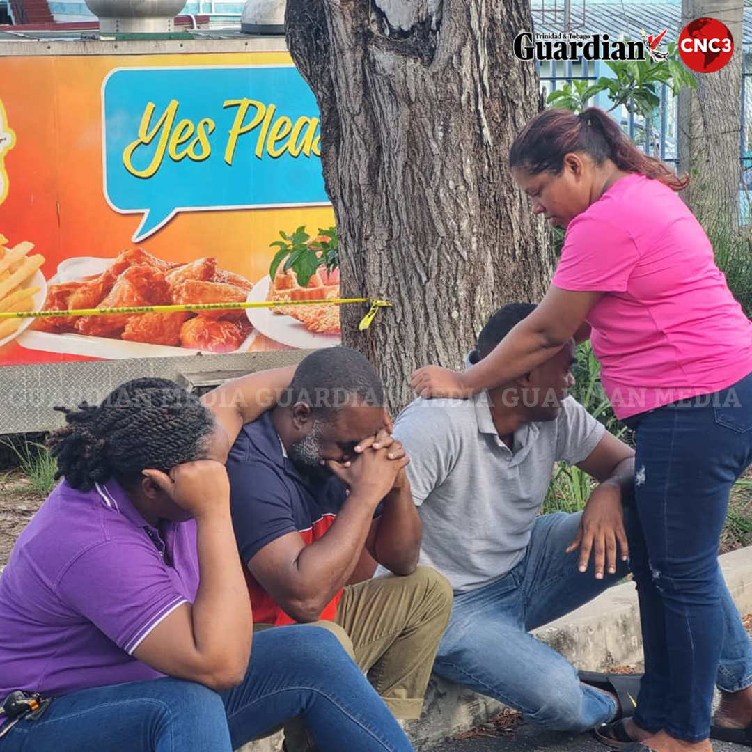 CNC3TV's tweet photo. These are the early images from San Fernando, where acting Corporal Anusha Eversley was found dead at the San Fernando Municipal Police Office this morning. Investigators are at the scene.

Photos by Rishi Ragoonath. https://t.co/o64R3wwpz9