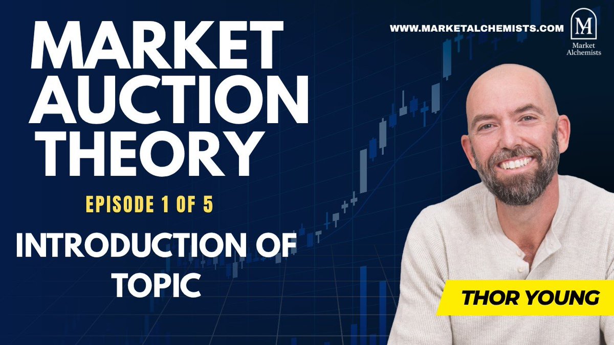 ThorYoung's tweet photo. We have dropped a new Series on Market Auction Theory. In it I cover my simple perspective to what is otherwise an often very complicated subject. 

Understanding the auction process helps you connect with market participants as a collective. Feel the fear and greed! Enjoy this episode and don't forget to like and share.

Market Auction Theory Ep1 - Introduction of Topic https://t.co/jchX4Bc6ya via @YouTube 

#Daytrading #StockMarket #Futures #MarketAuctionTheory