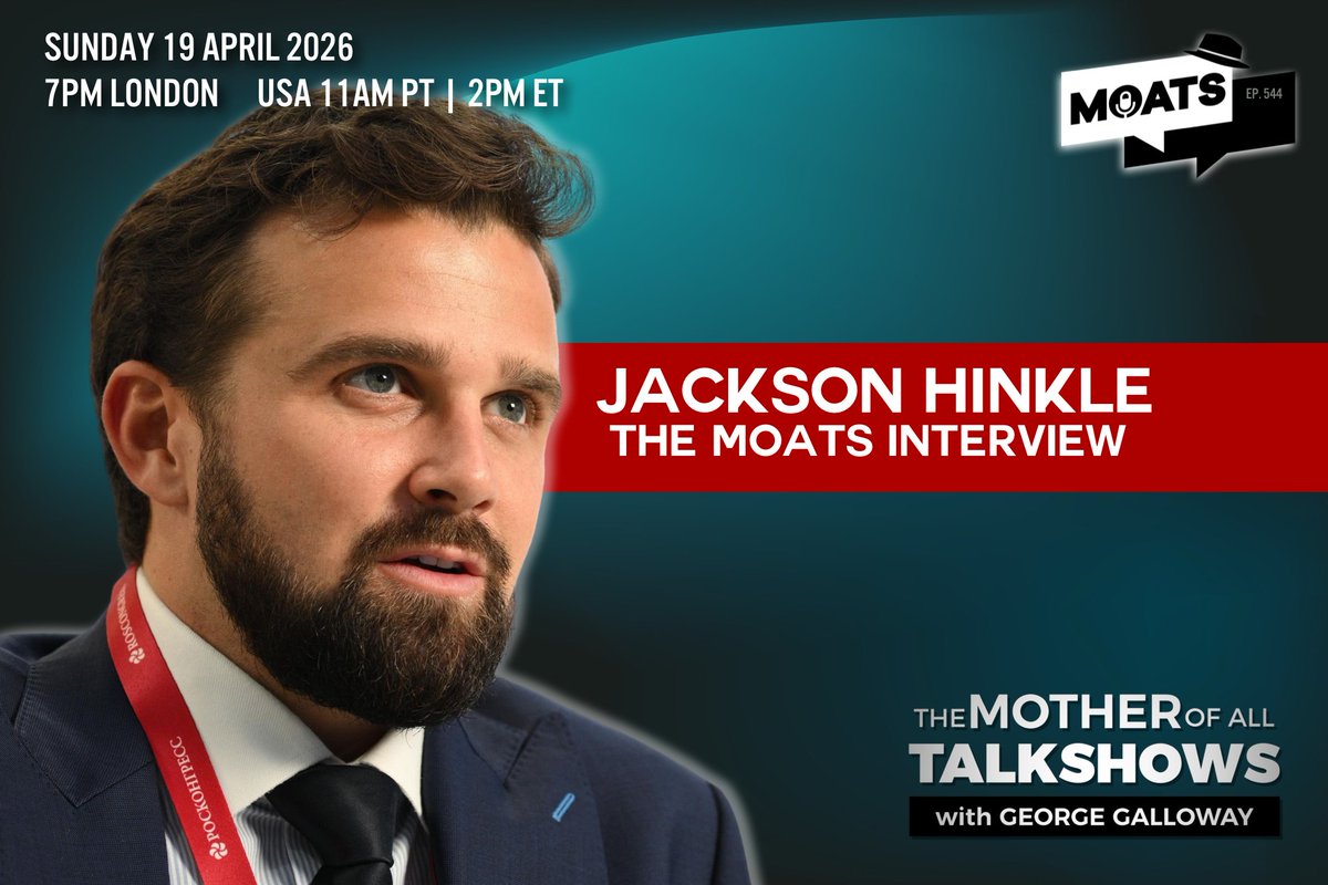 MoatsTV's tweet image. 🚨🚨 TONIGHT 🎙️ #MOATS

@jacksonhinklle will join me #LIVE on The Mother Of All Talk Shows on X and all platforms

🇬🇧 7pm LONDON BST
🇺🇸 11am PT | 2pm ET