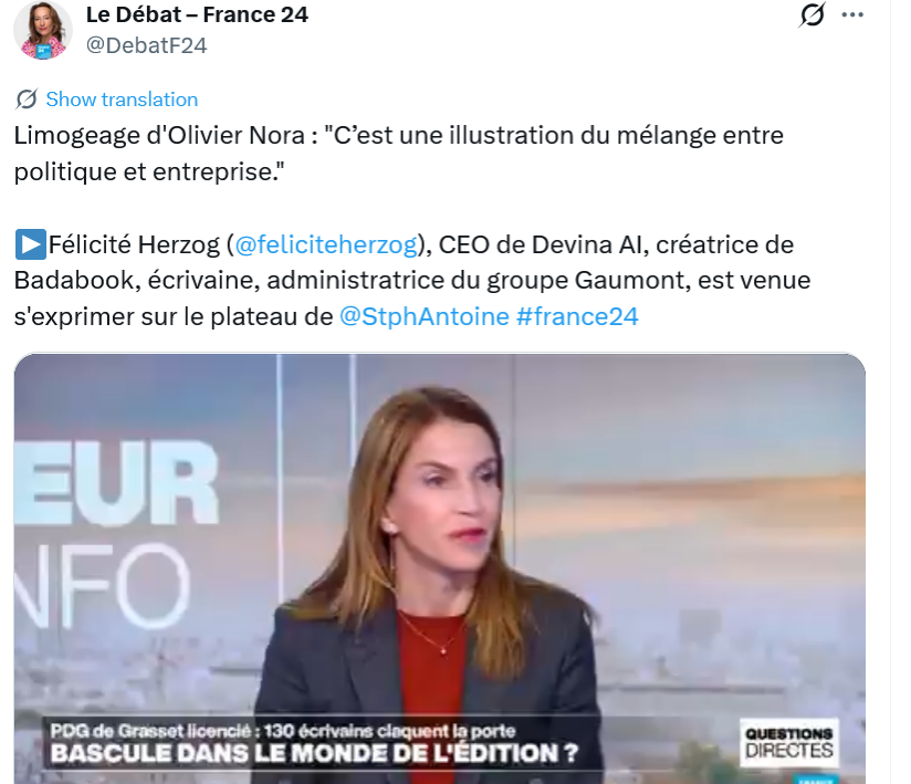 Les médias vous abreuvent de déclarations publiques faisant l'éloge d'Olivier #Nora, visant à faire croire que cet homme était aimé et respecté de tous. 
Or en y regardant de plus près, ces figures sont toutes ou presque alignées avec le noyau dur BHL-ex Grasset.
Prenez