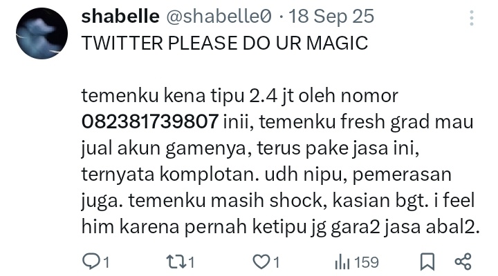 PENIPU YAGESYA!! HATI-HATI SAMA 2 NOMER ITU!!