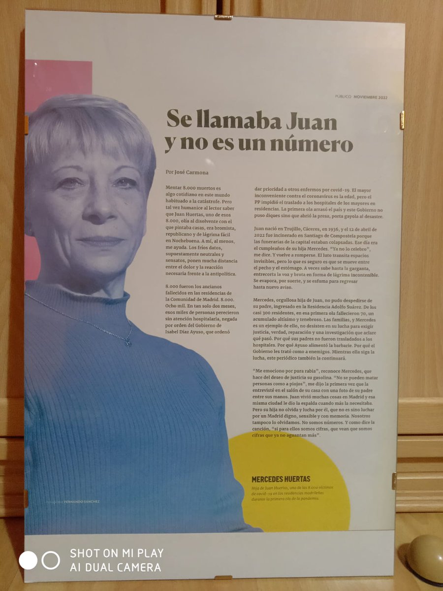 MHA85228220's tweet photo. https://t.co/8N4hUrFgtq
☝️
Ayer mi nieta me ayudó a crear esta canción como homenaje a las 7291 víctimas de Ayuso. Cada número es una historia.Será #UnNoParar
Justicia, Reparación y garantía de no Repetición. Espero que os guste. https://t.co/fJXBbzHvm5