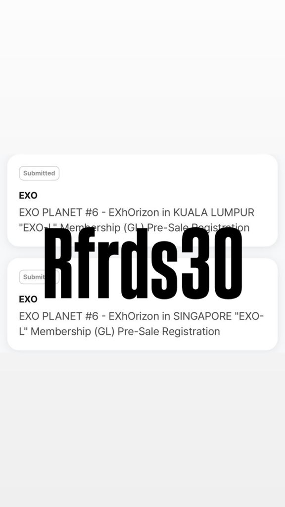 rfrds30's tweet image. Want to rent EXO Weverse Membership

📍 Available for:
✅ Kuala Lumpur 🇲🇾
✅ Singapore 🇸🇬

💸 Price:
– IDR 100k (Indonesian)
– 65 MYR / 20 SGD (International)

💳 Payment:
– Wise or INA Bank

📬 1 Code for 2 Tix

 #EXOPLANET6 #EXhOrizon #Singapore #KualaLumpur