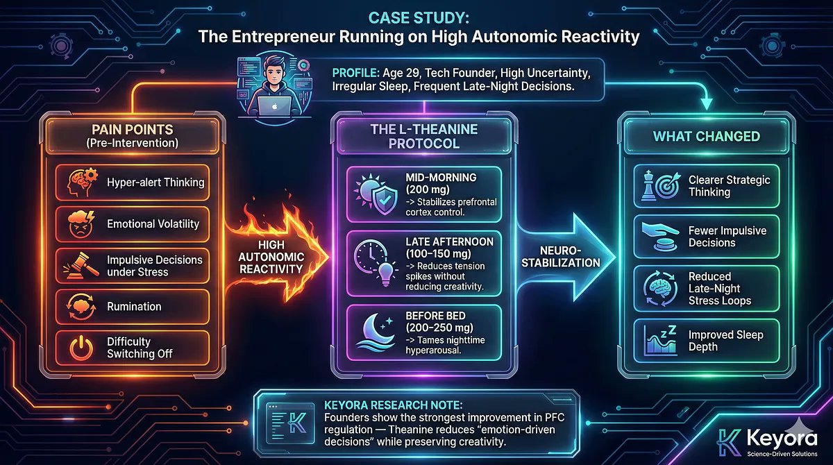 WalterNZ0505's tweet image. Precision Dosing for High-Stakes Lives. 🎯⚖️

Founders, MDs, &amp;amp; Menopausal warriors: Stop guessing. Use the Keyora Real-World Protocols. 🌿🧠

#DecisionMaking #SleepHealth #MedicalBurnout #LTheanine #Keyora #Biohacking