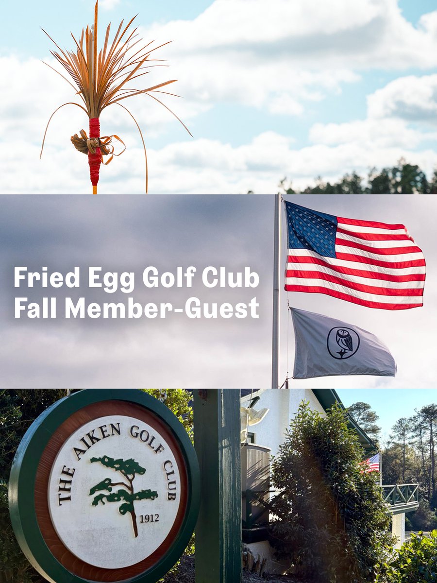 fried_egg_golf's tweet photo. This October, we’re ending the year with a bang. Broomsedge, Old Barnwell, and Aiken GC play host to our three-day FEGC Fall Member-Guest, a South Carolina adventure in the making.

With two of the most exciting recent course openings and one small town favorite, there are 54 holes to get excited about and three full days of golf to be played. Come see them all with us on October 11-13.
