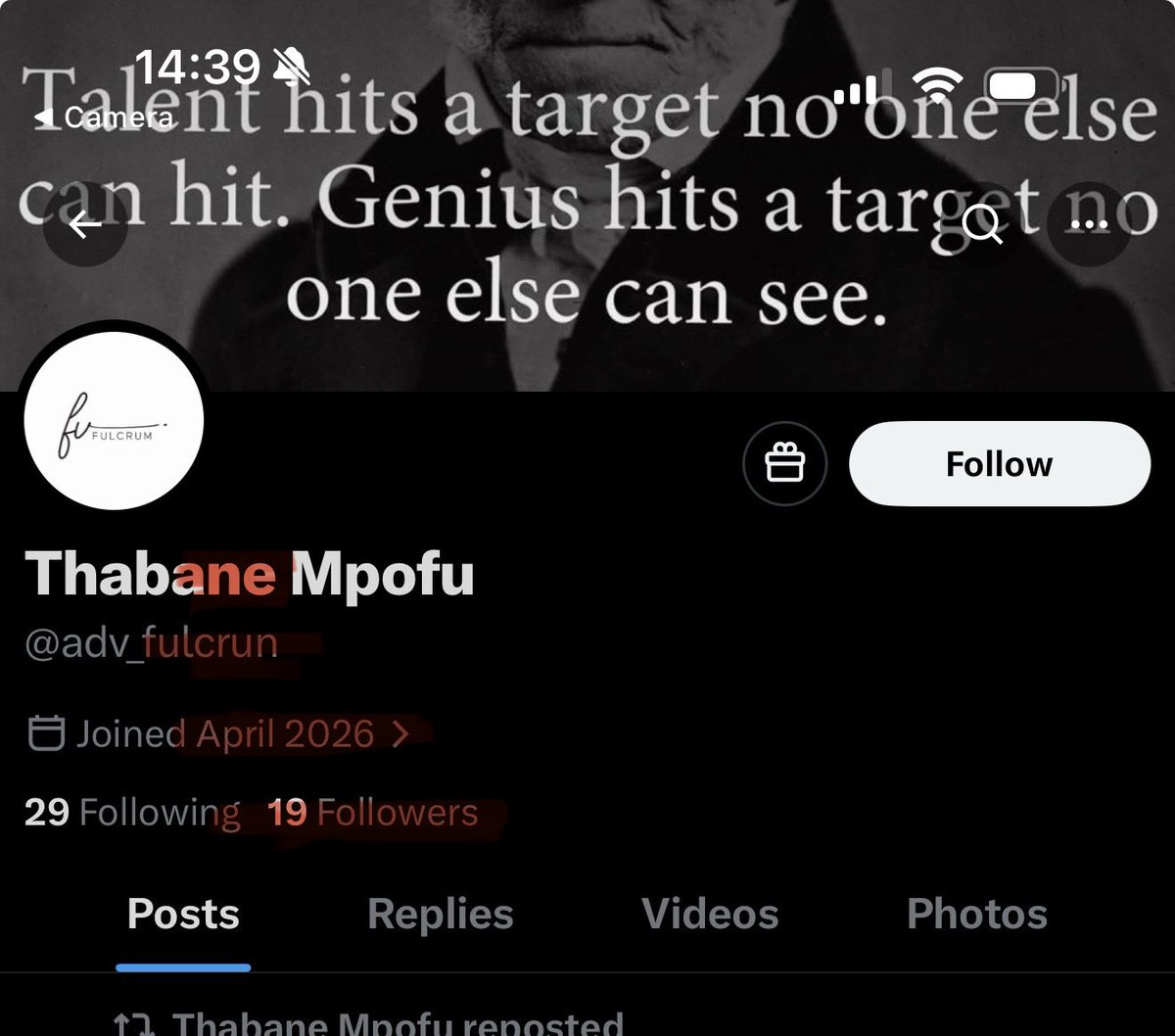 Thabani Mpofu tweet media