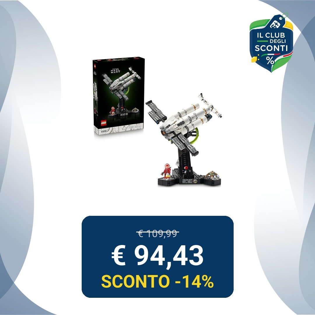 ClubDegliScont1's tweet image. #RylandGrace e #Rocky? 🚀 Un duo #spaziale... in mattoncini! 🧱

#LEGO Icons #ProjectHailMary : costruisci l'#astronave del tuo eroe preferito!

📉 Prezzo: 94,43€ (109,99€)
💸 Sconto: -14%

🔗 ACQUISTALO SU #AMAZON 👉 amzn.to/429Wetl👈

#adv #LegoIcons