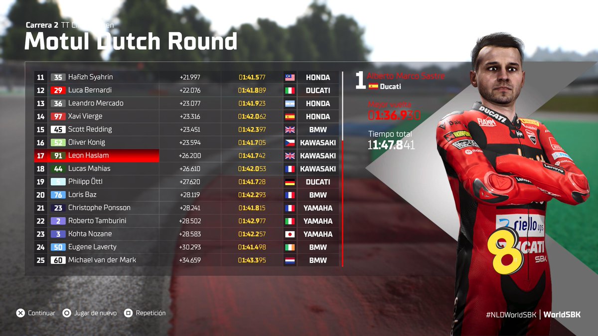 alberto_marco8's tweet image. VICTORIA INCREÍBLE en la #Carrera2 de #WorldSBK 🏁 @WorldSBK @fim_live #FIM en #DutchWorldSBK 🇳🇱 #PaísesBajosDAZN #SBK22 @MilestoneItaly @DAZN_ES #Ducati #DucatiLenovo #ForzaDucati @ducaticorse #WorldSBK2026 #AlbertoMarco #AlbertoMarco8 #AM8 #AM8Live #PS5Share VVAAMMOOSS!!