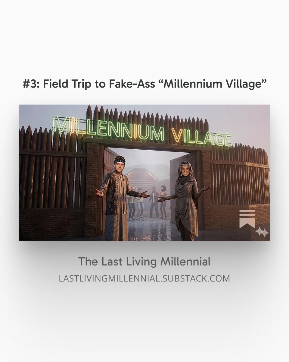 LLMillennial's tweet image. Last Living Millennial #3 out NOW!

What happens when I visit Millennium Village, an AI-generated VR experience that claims to recreate the year 2000 exactly as it was?

Spoiler: The Saudis made Britney and Justin Arab and I want a refund!

#funny #scifi #comedy #millennials