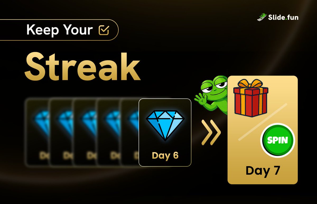 SlideFunBot's tweet photo. You’re getting closer… don’t break it now 👀

👉 Stay consistent. Stack it up.
👉 The longer the streak, the better it gets. https://t.co/bcjF0y8hfl