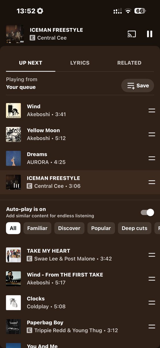 script_codes's tweet photo. Wth is happening to YT Music’s algorithm?

How does Central Cee fall under Akeboshi’s radio?
@youtubemusic https://t.co/NOd927hjEC