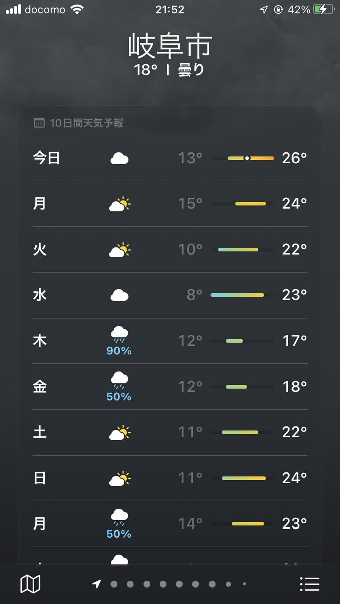 来週は水曜日以降予定ないからいいけど木曜日しっかり雨みたいだなぁ( ˙꒳˙ )