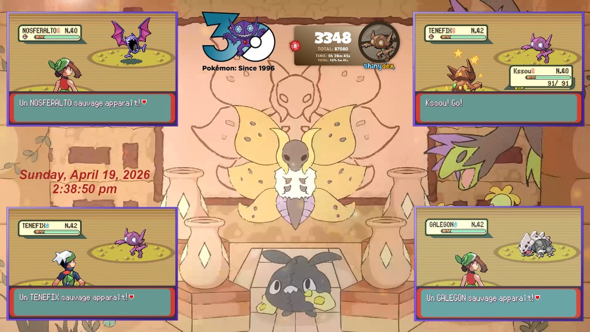 [Random Encounters 3G - Mega Quest] ☆ SHINY SABLEYE !!!!! After 3,348 re's for this phase and a grand total of 87,080 re's, she appears after 8 phases ! She is SO beautiful, I can fainally move on for my Mega Quest ! #ShinyPokemon