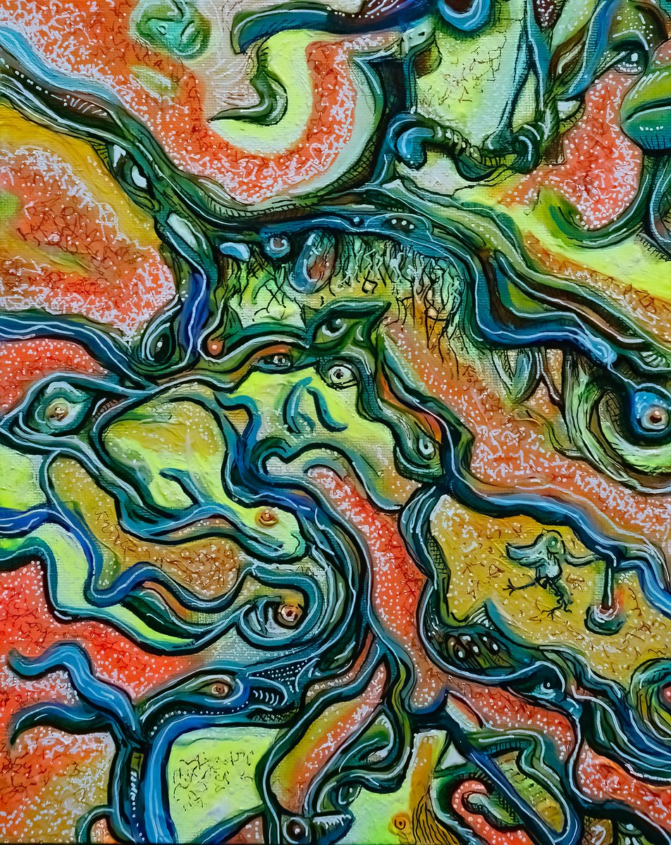 Dream Fragment. Painting by L. Hamill, finished this morning.