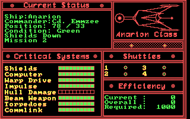 DosGamesCOM's tweet image. Random game of the day:
Starlord (Simulation / Strategy: Keith W. Cox, 1987)

Download/play: dosgames.com/game/starlord/

#dosgaming #retrogaming #simulation #strategy #space #startrek #cga
