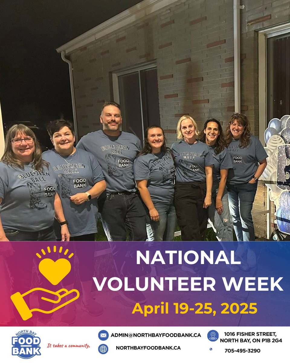 nbfoodbank's tweet image. This National Volunteer Week, we’re celebrating the incredible people behind the scenes who make everything we do possible at the North Bay Food Bank.

Learn More About How You Can Become a Volunteer: northbayfoodbank.ca/volunteer/

#northbay #northernontario #community #givelocal