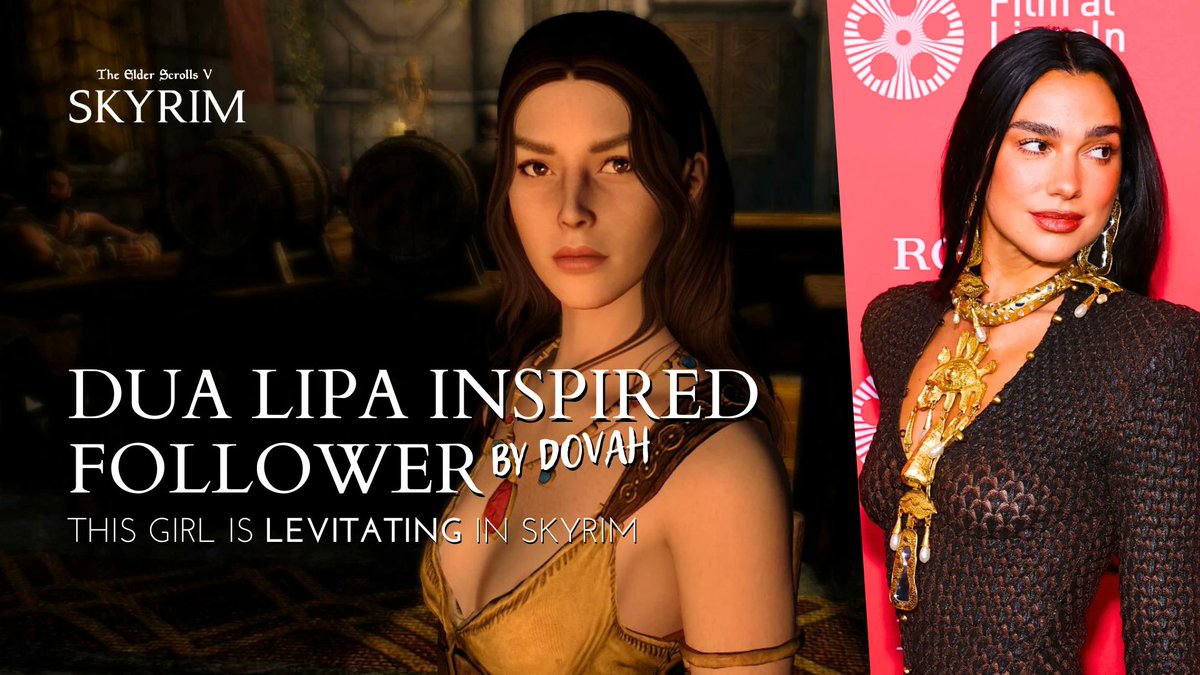 michaeldovah's tweet image. Dua Lipa Follower by Dovah - levitating in #Skyrim
nexusmods.com/skyrimspeciale… #skyrimse #skyrimmods #dualipa