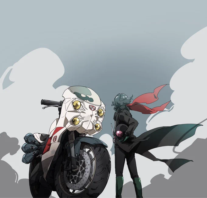 #クルマやバイクを描いてる人は見せびらかしましょう バイクとなると特撮ヒーローばっかり描いてる