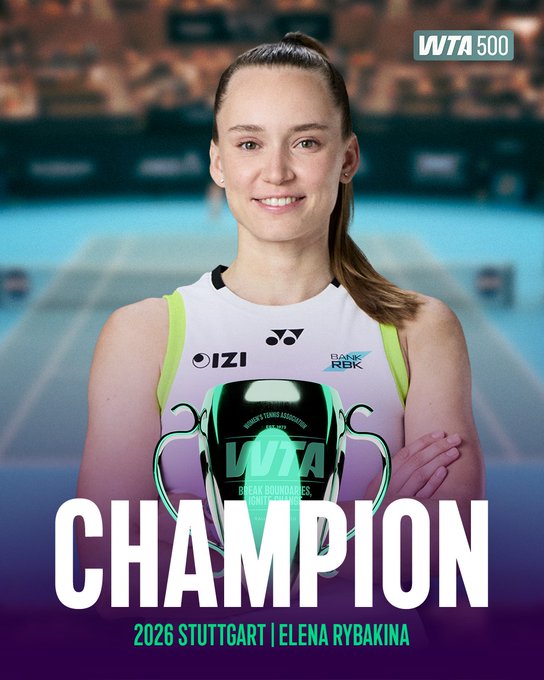 kazinform_eng's tweet photo. #Kazakhstan's #ElenaRybakina claim #StuttgartOpen title
https://t.co/HnuxwLnZrB
@WTA 
@ktf_kz 
@PorscheTennis https://t.co/sKNYR2uCns