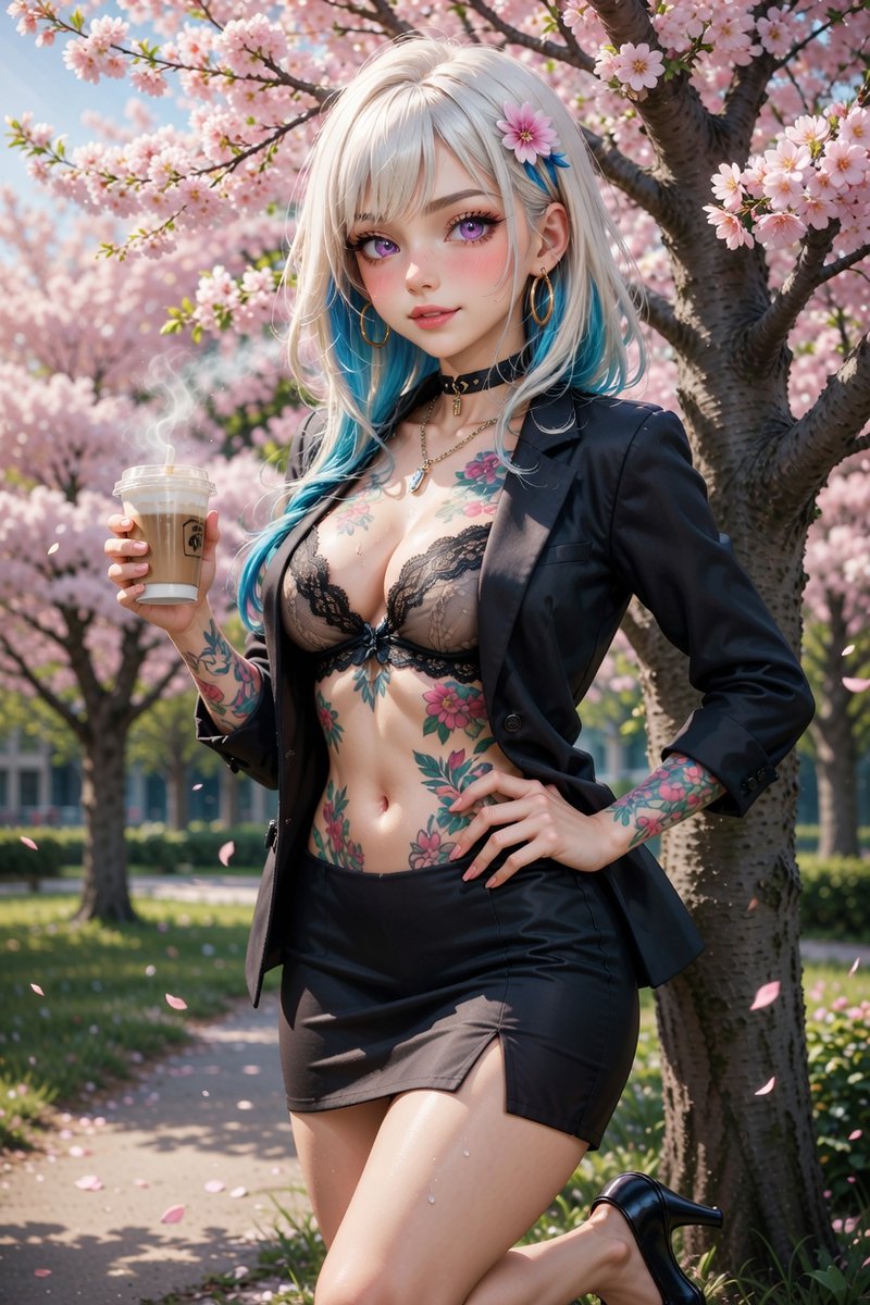 WaifuAI_Studio's tweet image. 🌸 Coffee break under the cherry blossoms! ☕️ A perfect spring moment blending edgy business chic with floral tattoo vibes. Just taking a moment to breathe and enjoy the falling petals. ✨

#CherryBlossoms #SpringVibes #AnimeArt #TattooedGirls