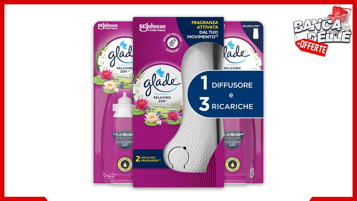 BancaOfferte's tweet image. 🏡 Glade Sense &amp;amp; Spray, Profumatore per Ambienti con Oli Essenziali e Sensore di Movimento

💰 A soli 8,99€ invece di 12,39€ (-27%)

🔎 amzlink.to/az08i5q6NdBgp
#adv #offerte #oggi