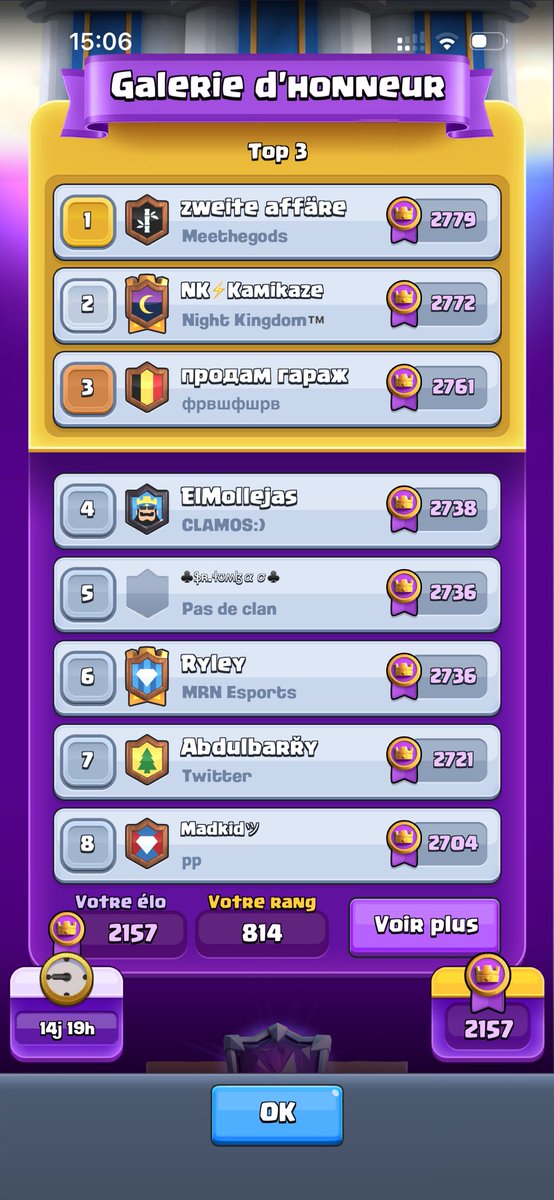 faerykss's tweet photo. Top 800 

Who wants to add friend link 

Clash royale - rush ladder
#ladder #clashroyale https://t.co/kSfhAzkvx1