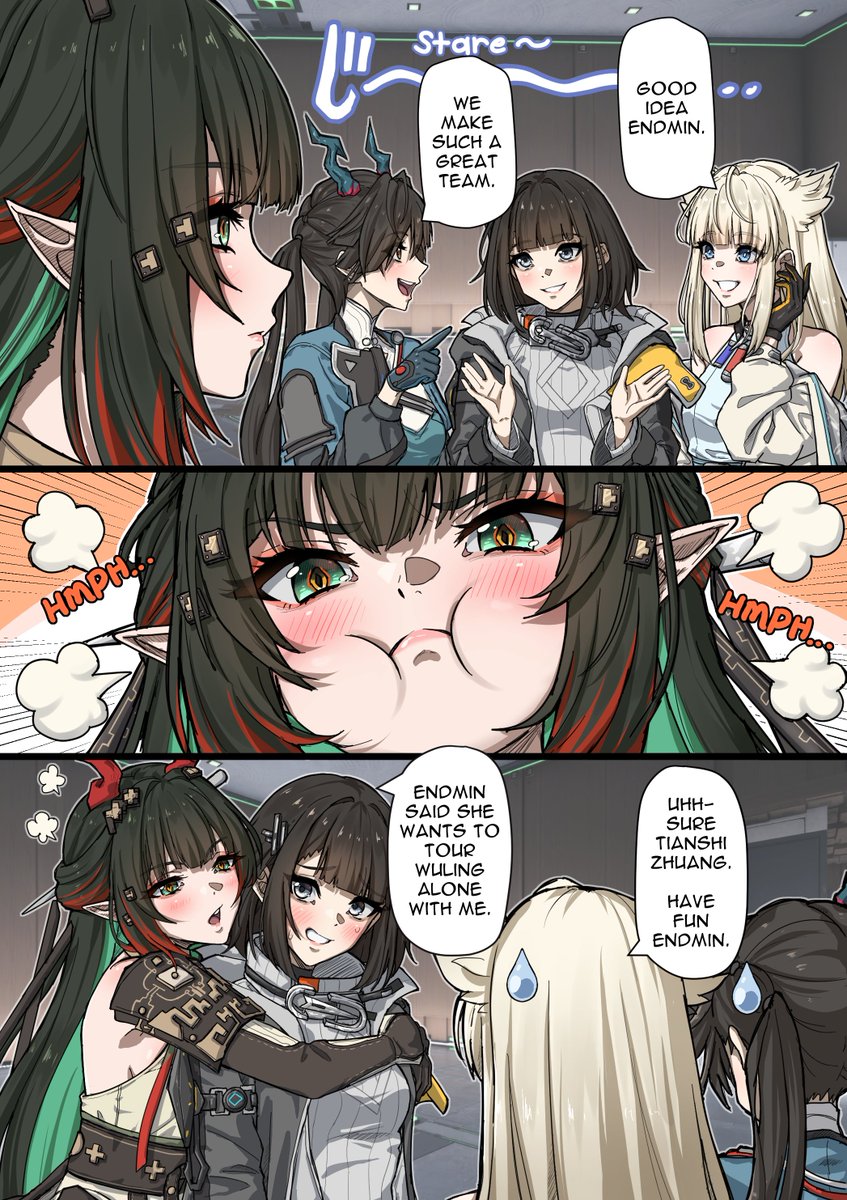 SymmetricTurd's tweet photo. Zhuang Fangyi wants some alone time with Endmin.
#ArknightsEndfield #SpringWake https://t.co/ungmunQsVw