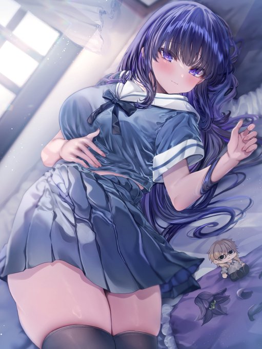 最近暑いので青い絵で涼を取る 