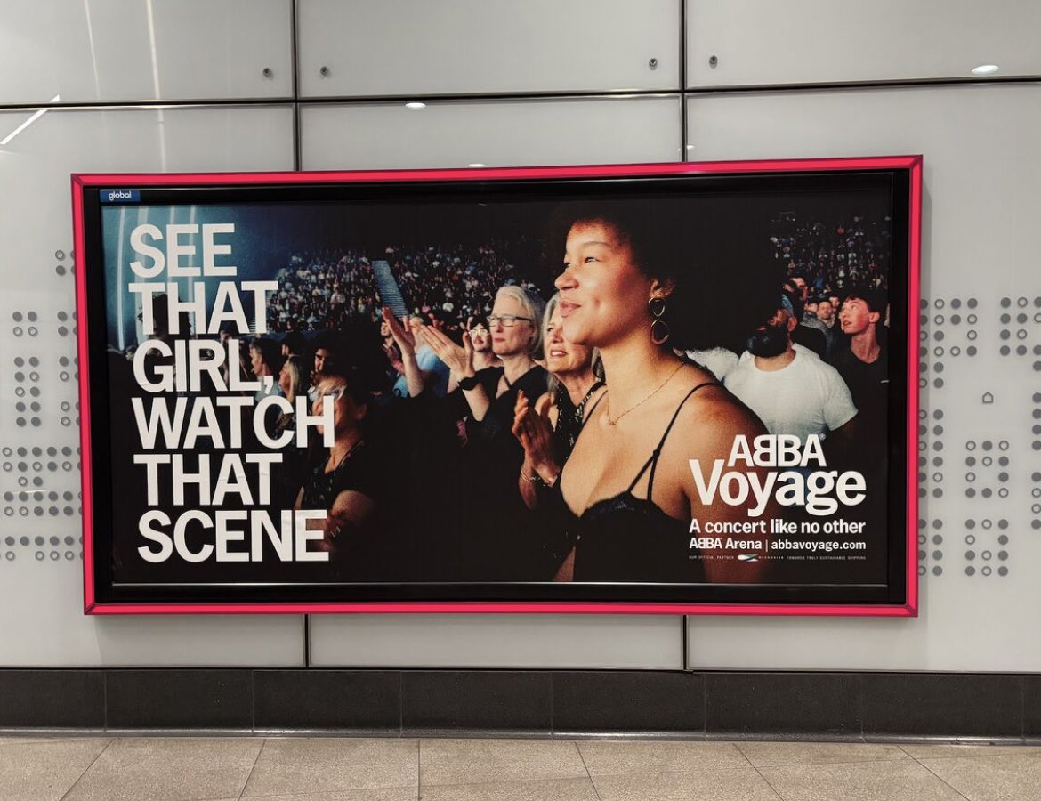 BrandGully's tweet image. Ah these are catchy.

#ABBA Voyage posters out in London. 

They might as well have another one that says “You can dance, you can jive” … who knows, may be they already do. There are that many lines to choose from in the catalogue.

There’s a nice feel-good energy to these.