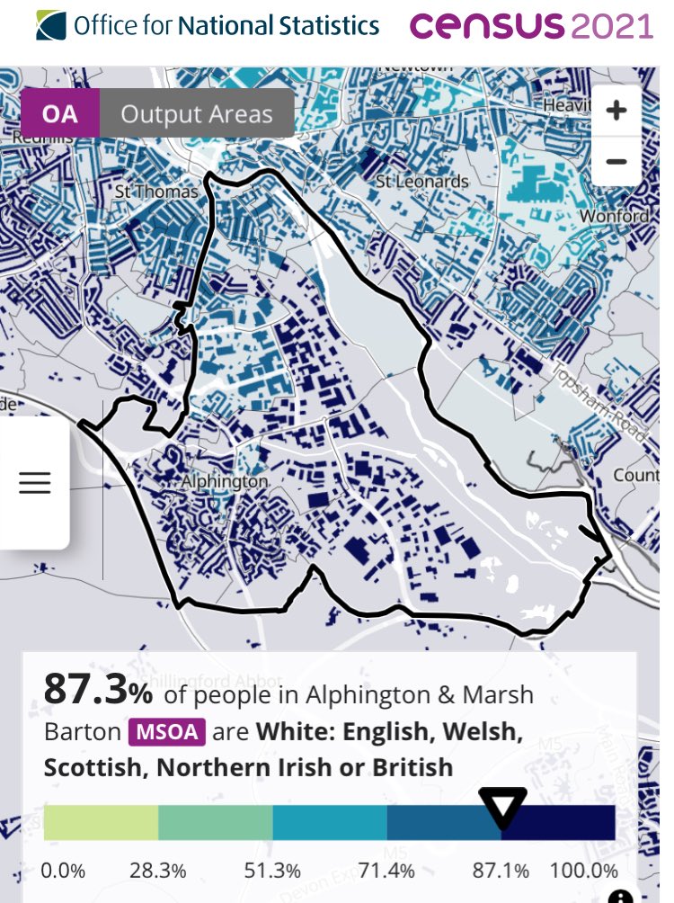Alphington in Exeter has a native British demographic of 83.7%. 
In fact, Exeter as a whole as a high native British demographic. 

And Reform selected this guy.