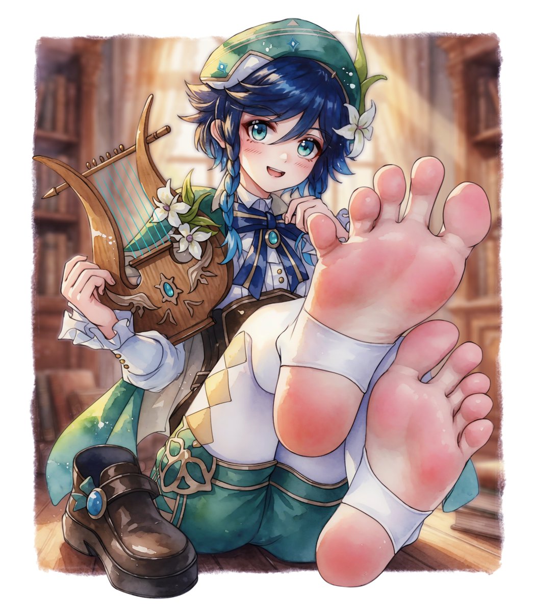 LoliSpring's tweet photo. 温迪脱掉鞋子展示双脚 | (❁´◡`❁)*✲ #pixiv https://t.co/CgQhSMSlRZ https://t.co/7NtqViWNs3