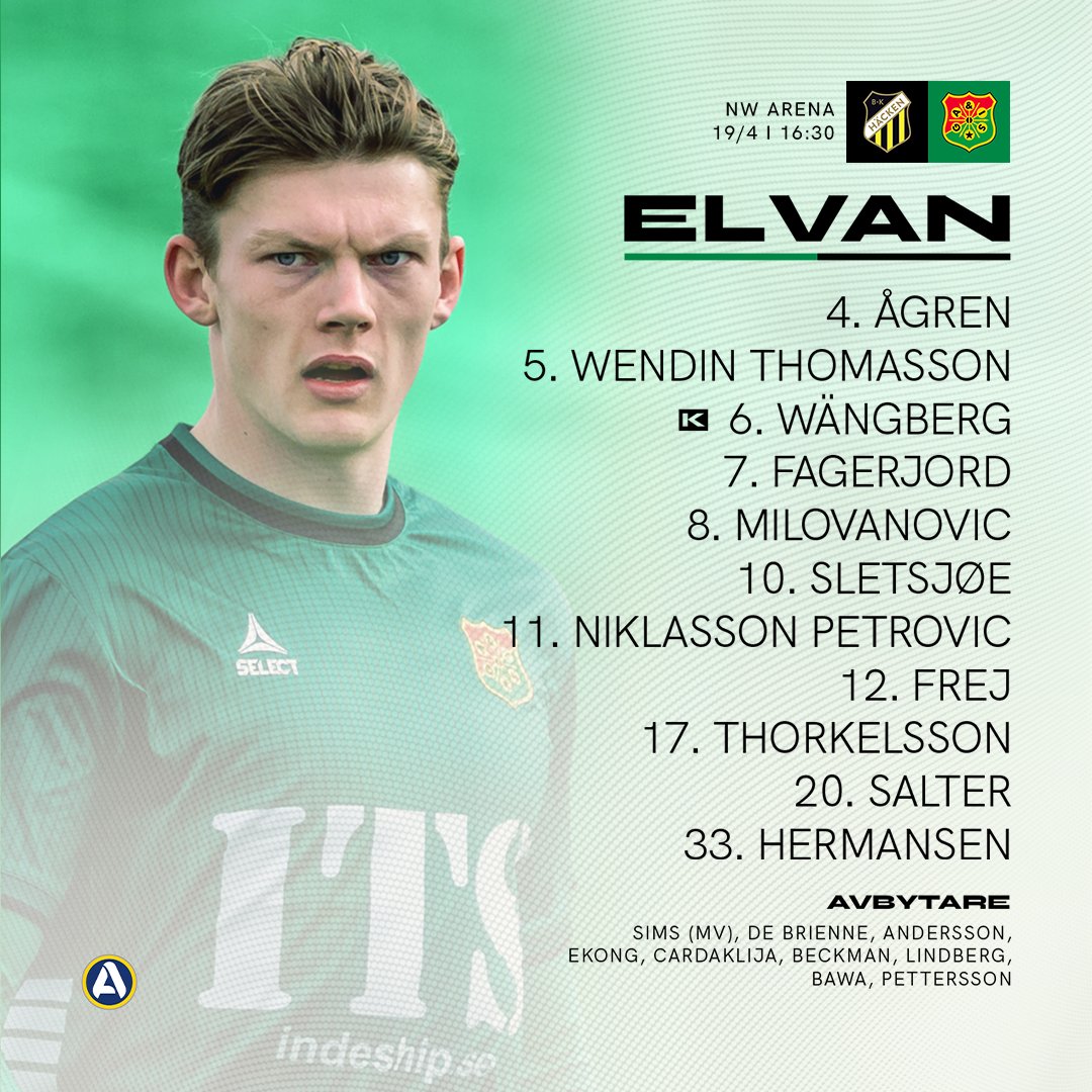 GAIS_SE's tweet image. Startelvan mot Häcken!

Hermansen -
Wängberg, Frej, Ågren, Wendin Thomasson -
Sletsjøe, Fagerjord, Milovanovic -
Thorkelsson, Salter, Niklasson Petrovic