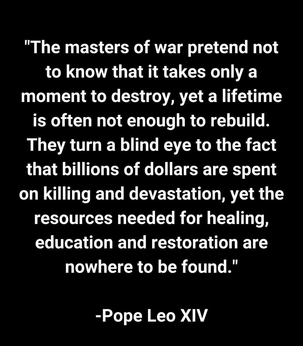 I agree with Pope Leo…..