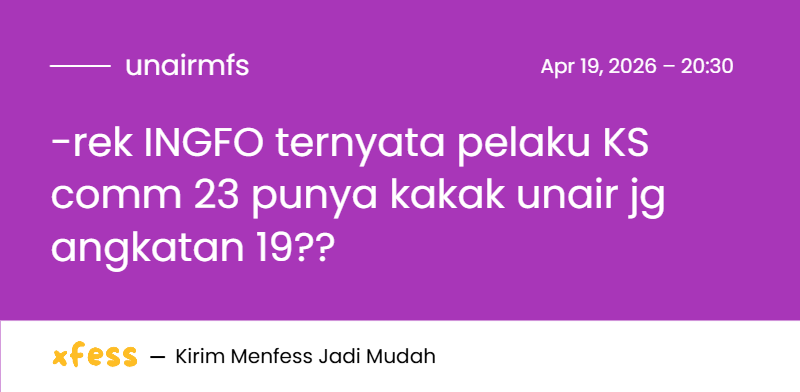 UNAIR MENFESS (SEMUA BISA KIRIM MENFESS!) tweet media
