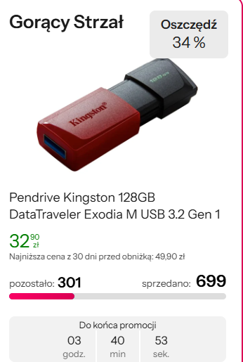Davel3098534103's tweet image. kolejny GORĄCY STRZAŁ !!

świetna okazja , jeszcze nie całe 3 godzinki..

Kingston 128GB

jak zawsze od #xkom

*** kupując z linka, wspierasz terapie Dawida *** 😍

*program afiliacyjny SalesMasters - oferta od x-kom

#kingston #usb