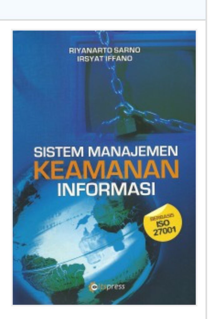 lildaughter98's tweet photo. Wtb want to buy • buku sistem manajemen keamanan informasi dari ITSpress

#zonauang #zonajajan https://t.co/EabcQ3apjK