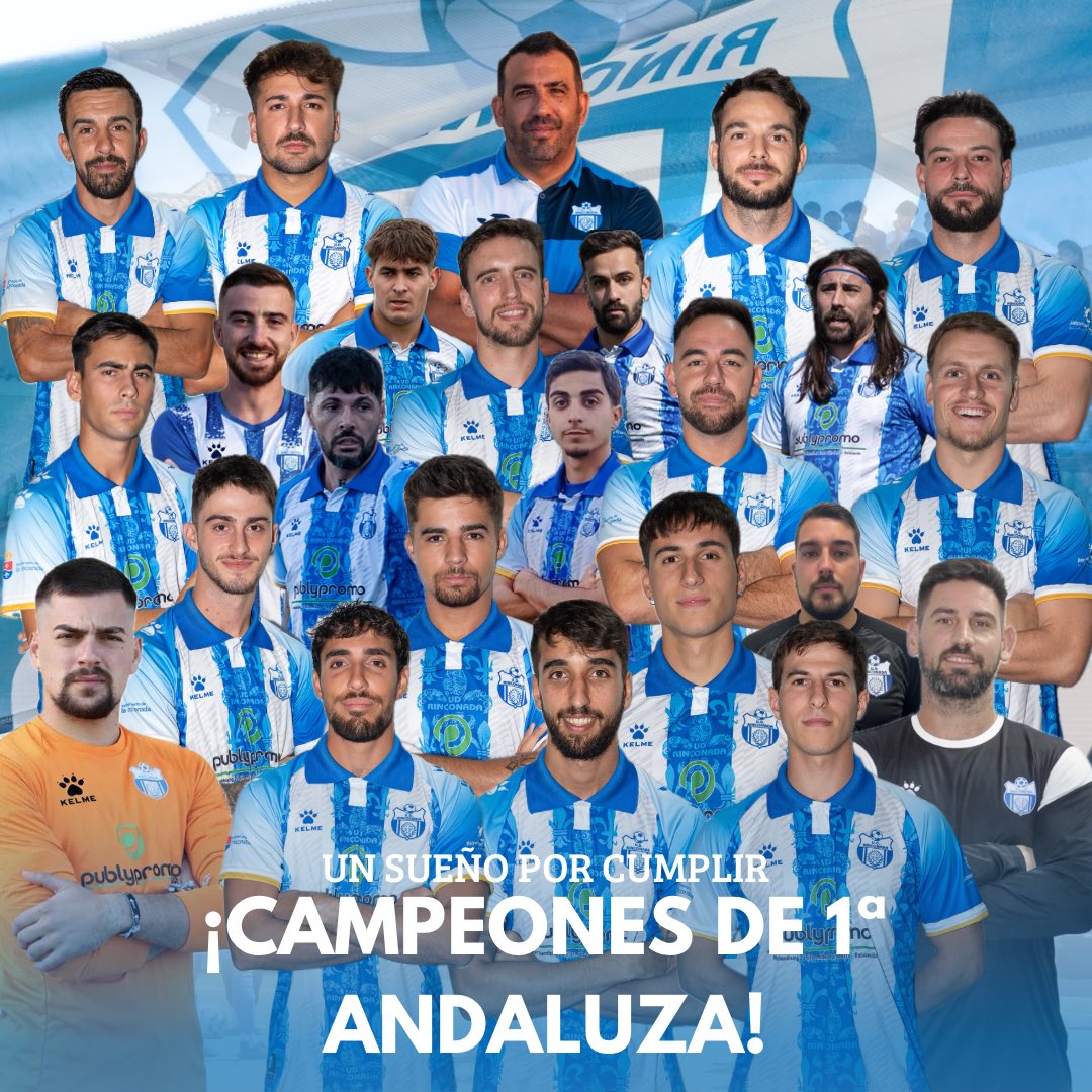UDRinconada's tweet photo. 💙 ¡¡CAMPEONES DE 1ª ANDALUZA 25/26!!

#unsueñoporcumplir https://t.co/7mKtoAjl8c
