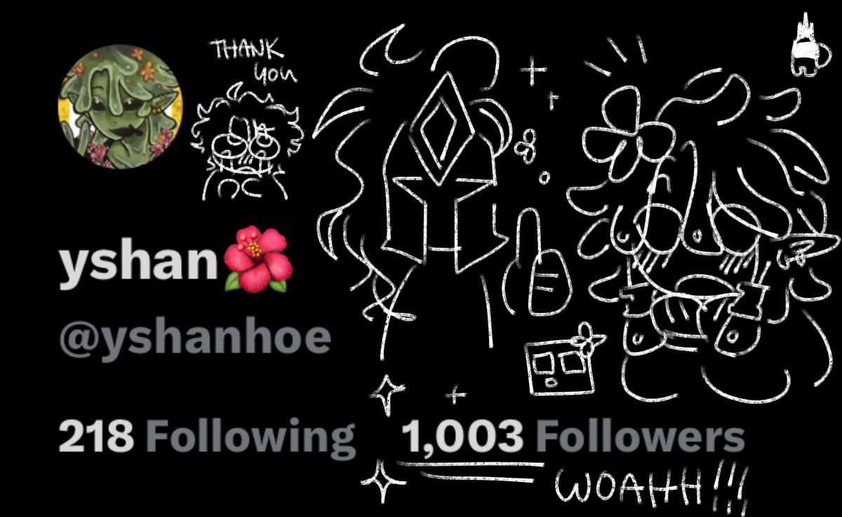 OUH MY GOODNESS 1K FLOWERS TYSM!!:’bfjenc/‘sjk?!?!🥹🥹🥹
IM NEVER ACTIVE ON HERE BUT U GUYS MAKE MY TIME HERE FEEL SO SPECIAL

i cant make proper art rn cus im busy w college stuff again but i owe u guys some slimeknight 🫶