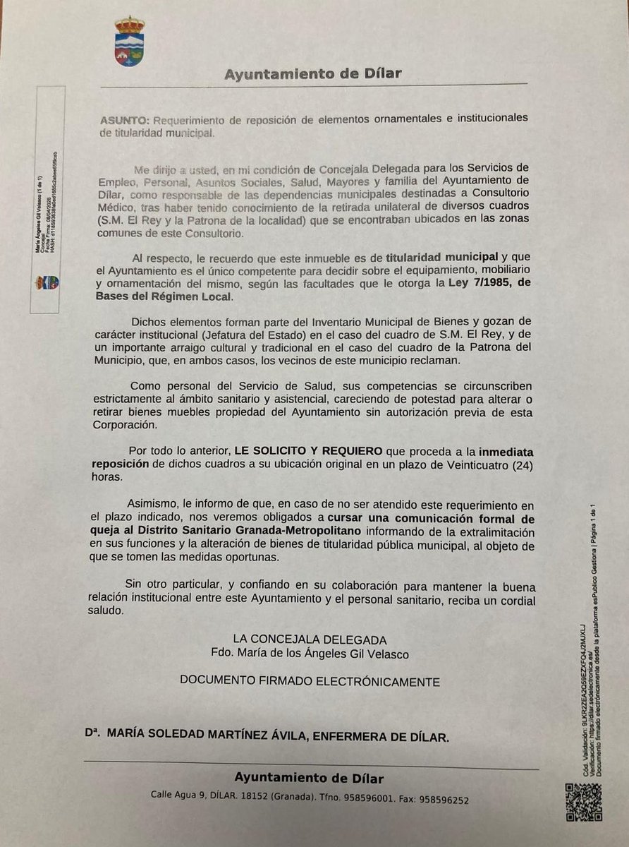 PsoeDilar's tweet photo. Menos cuadros.
Más información sanitaria.
Más prevención.
Más respeto a quienes cuidan de todos y
Menos amenazas a los sanitarios 
#NoalasAmenazas https://t.co/sqNFRWelGP