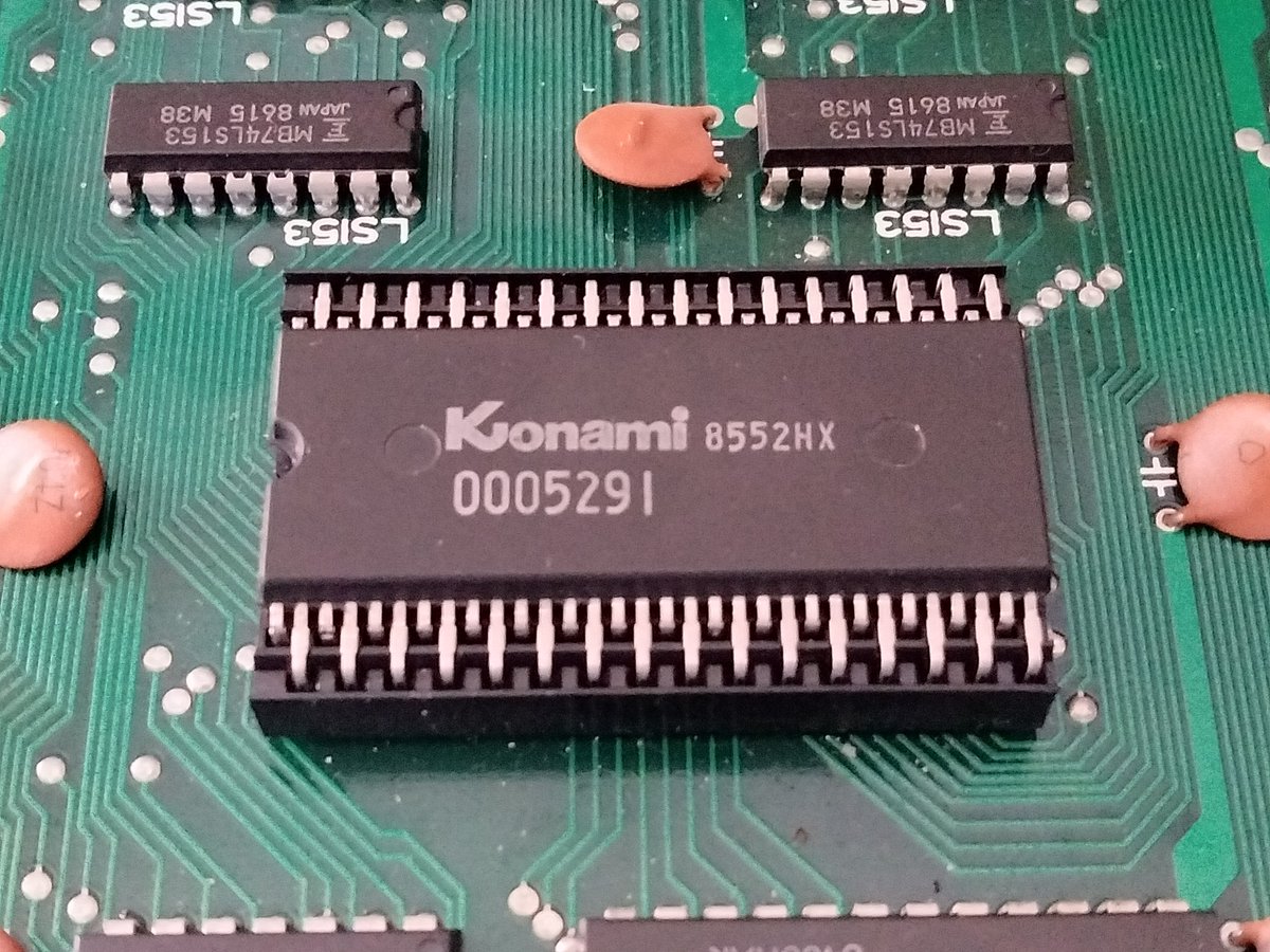 caiusarcade's tweet photo. https://t.co/82mOUUcZrm

I reversed the Konami '0005291' custom IC from GX400 hardware. now only the '0005290' and '0005295' left to do for a full hardware re-engineering.

私はGX400ハードウェアからコナミのカスタムIC「0005291」をリバースエンジニアリングしました。 https://t.co/5ToAIJwDs8