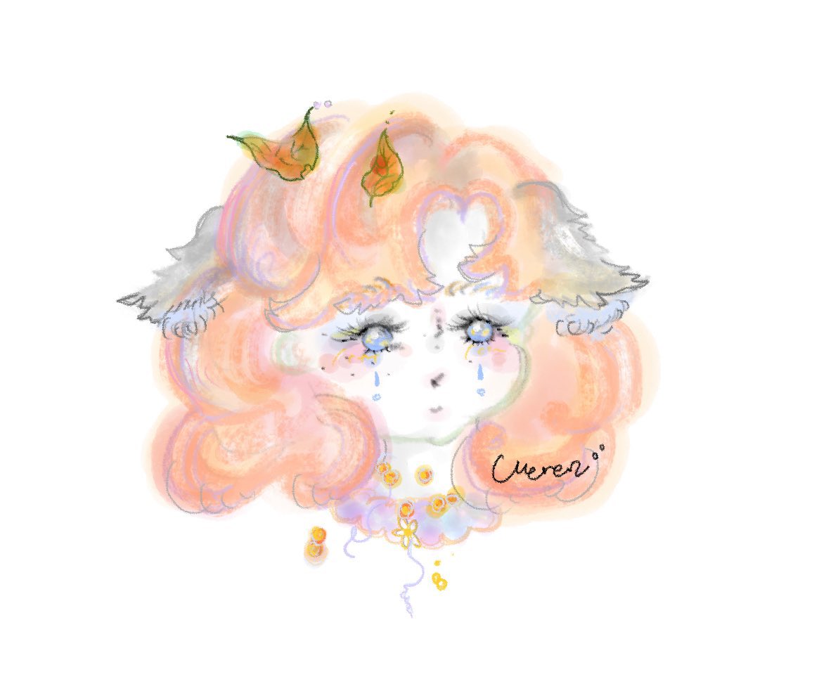 以前私の星の子ちゃんのイメージを画伯さんにお願いして描いていただいた素敵なイラストです🍂大切にしています🐺"