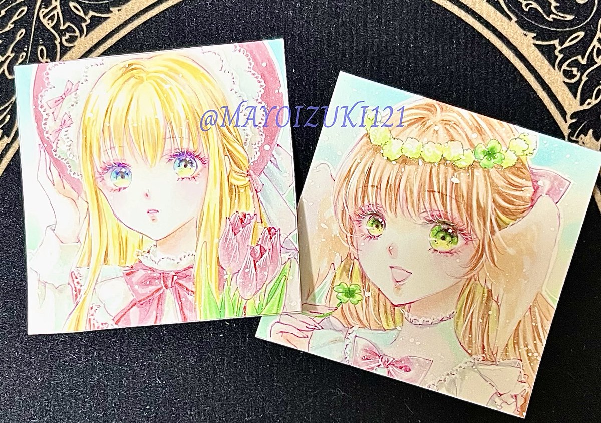 ゆりあ【イラスト コピー】確認用 ミニ原画 コピック画 ＃ちいさな世界の向こう側で