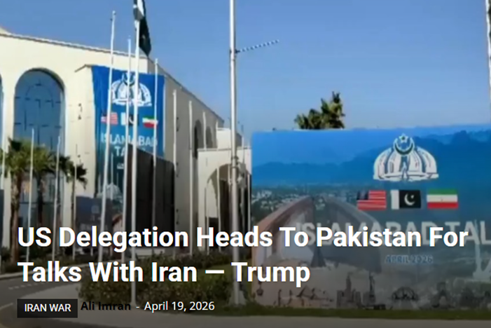 ViewsNewsMag's tweet image. US delegation heads to Pakistan for Talks with Iran — Trump viewsnewsnow.com/us-delegation-… via @ViewsNewsNow 
#US #Iran #Talks #Pakistan #Trump