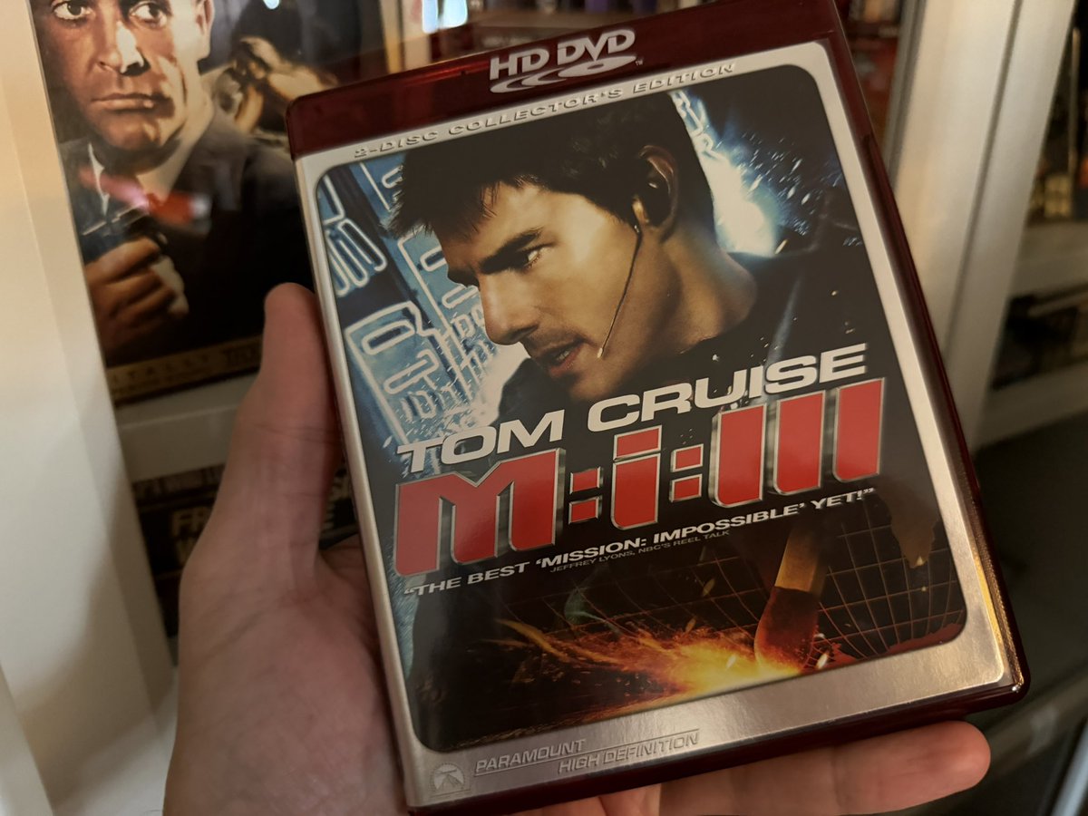 the4kCollectivE's tweet image. Indeed. 

HD-DVD 30GB
VC-1 codec
Dolby Digital Plus 1500 Kbps
Enhanced PiP commentary track 

BD 25GB
MPEG-2 codec
Dolby Digital 640 Kbps
Audio commentary track

#MI3 #MissionImpossible #MissionImpossible3