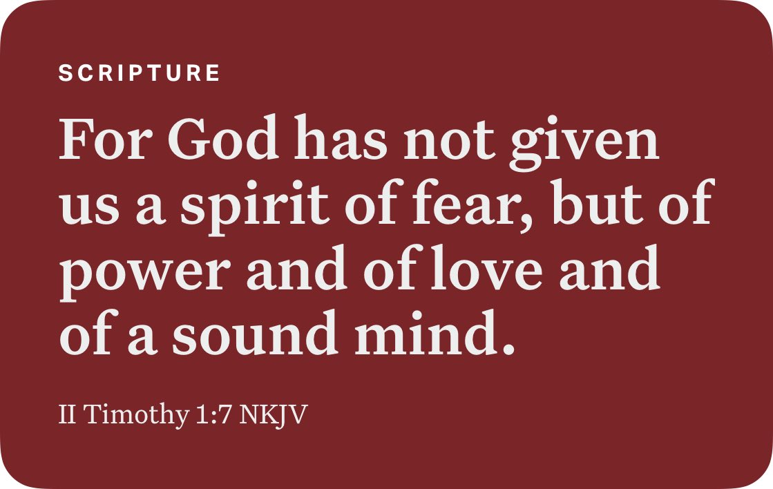 Freely_kat's tweet image. II Timothy 1:7 NKJV
#bibleversefortoday #happysunday  bible.com/bible/114/2ti.…