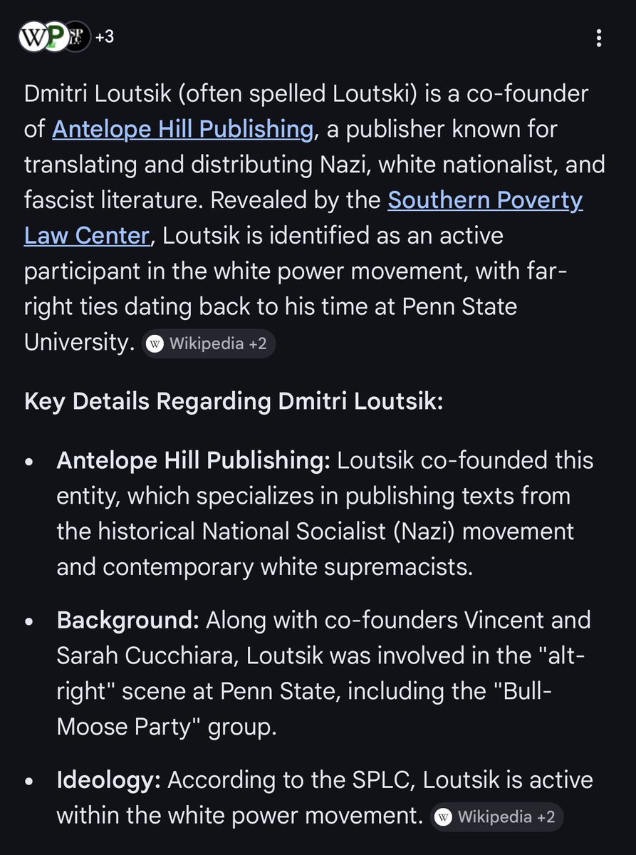 MarkAndAvoid's tweet photo. @contramordor @reformed_ba @TheAimAndAuthor @elimcgowan The principal officer for this WCAP org is Dmitri Loutski, correct? Is he not a known nazi and white nationalist?

We will delete the above if "founded" is not the correct term. Would you say he is the or a leader of the WCAP then? https://t.co/hskyXRNaYh