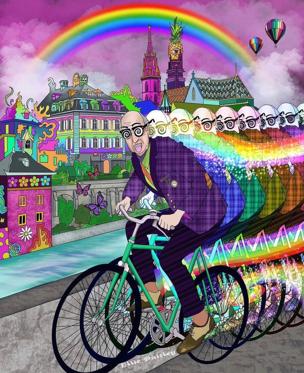 APsychedelics's tweet image. Happy Bicycle Day by Ellie Paisley 😍🤩 #trippy