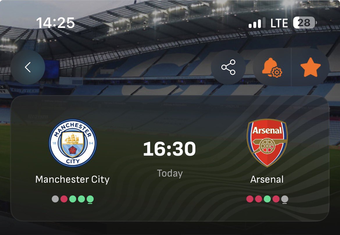 Predict Man City vs Arsenal correct score. 50K for 2 winners. MUST BE FOLLOWING AND REPOST.