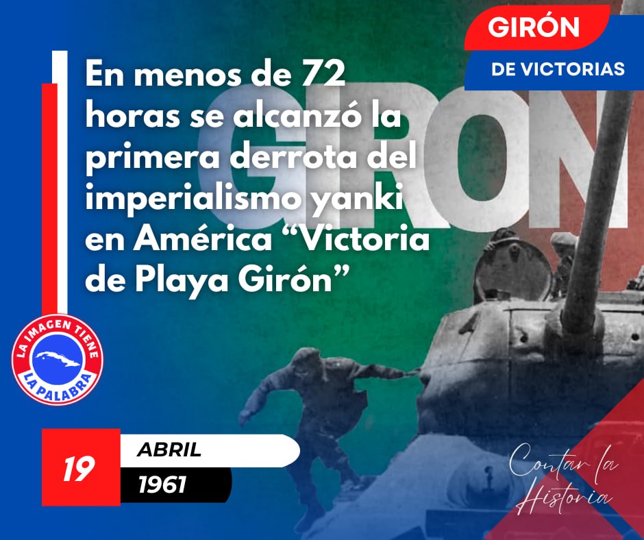 🇨🇺| <a href="/DiazCanelB/">Miguel Díaz-Canel Bermúdez</a>: 
"Fidel no solo dirigió la batalla de Playa Girón. ¡Fidel fue y es Girón! ¡Fidel es esa convicción de que un pueblo unido puede derrotar a un imperio"!.
#GirónEsHoy
#FarCuba junto al pueblo está lista para repetir la victoria de Girón.
