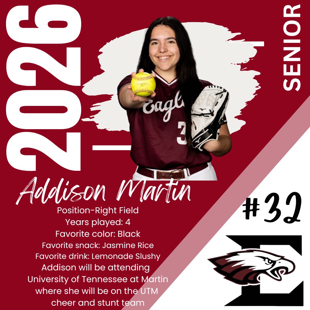 EAGSoftball's tweet photo. Senior Sunday Spotlight
Excited to celebrate these ladies tomorrow night. 🎓🥎 https://t.co/iYWLNXdr7J